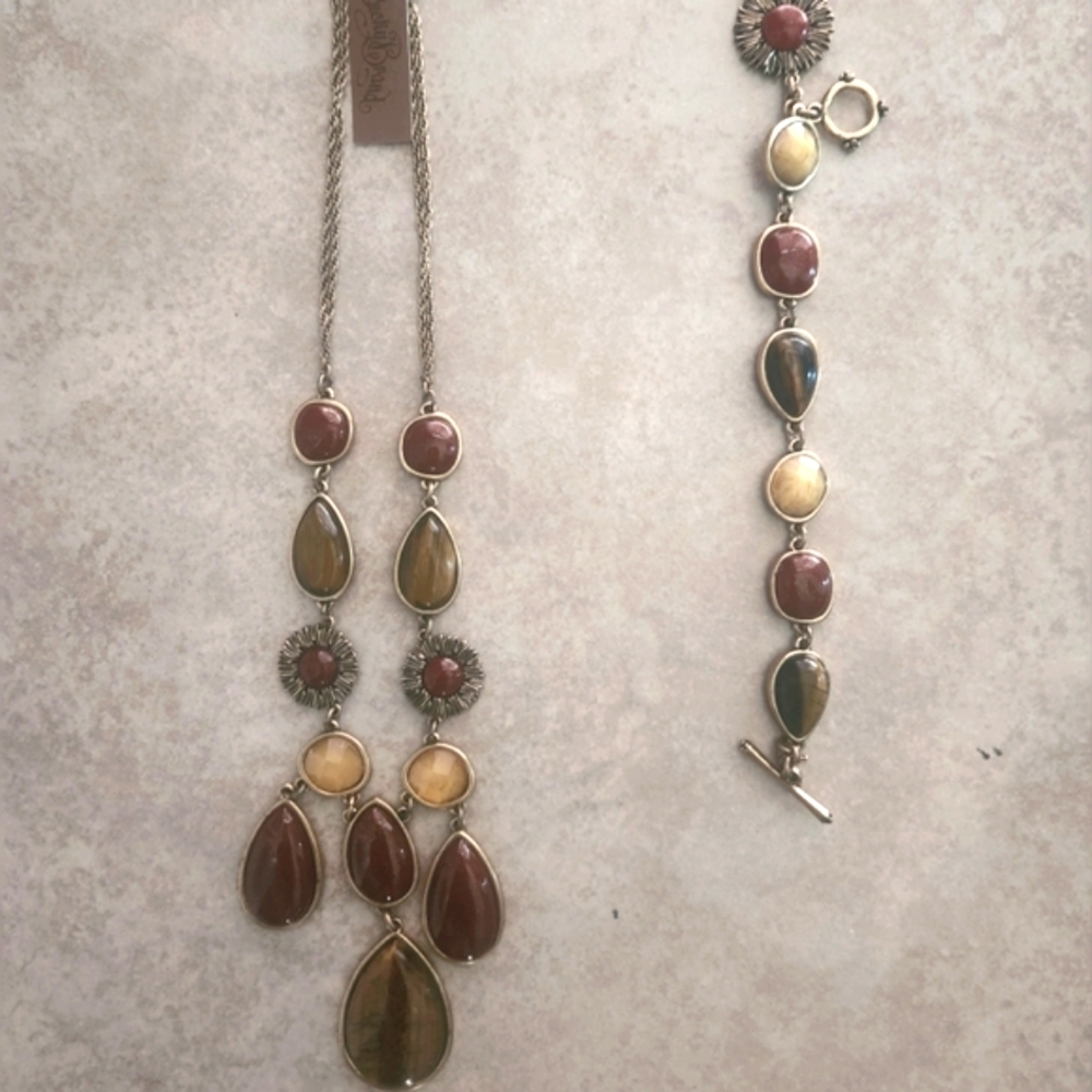 Nwt lucky brand necklace and bracelet set